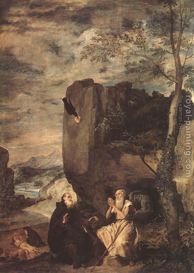 Diego Rodriguez De Silva Velazquez : Sts Paul the Hermit and Anthony Abbot